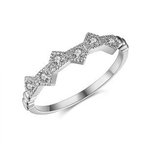 Real Diamond Half Eternity Wedding Band White Gold